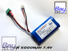 Empfnger Akku LiIo 5000MAH 7,4V 18650 2S1P - Anschuss MPX oder JR