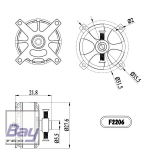 Volta Brushless Motor X2206/1400 - 27g - 1400KV