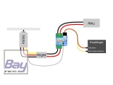 UniSens-E 140A 4 mm Goldstecker Telemetrie Mehrfachsensor - Spannung / Strom / Leistung / Kapazitt / Energie / Brushless Drehzahl / Hhe / Vario