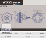 DUALSKY Xmotor GA3000.7 V2 270 KV 28-polig bis 3000W (30-35ccm)