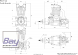 SAITO FG-41X 41ccm Benzin 4T-Motor mit elekt. Zndung