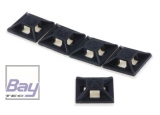 Kabelbinder-Befestigung selbstklebend, Nylon 66 Schwarz, 28 mm x 28mm, bis 4.8mm Kabelbinder, 10 Stck