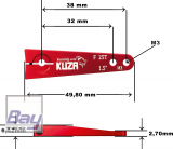 Kuza Servohebel 1-Arm Futaba 25T 38mm/32 1.5 M3 Heavy Duty V2 Aluminium