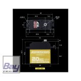 AGF-RC B53DHN Servo HV - 20kg - 20mm