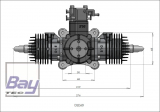 DLE60 60ccm Boxer Benzin Motor incl. Elektronischer Zndung